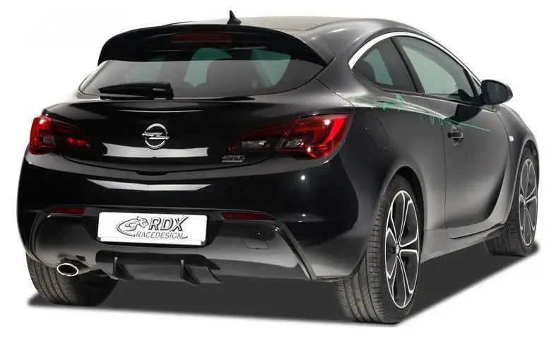 RDX Racedesign, minigonna paraurti posteriore 'Diffusor U-Diff', adatta a Opel Astra J GTC 2009-2015 incl. OPC-Line (PU)