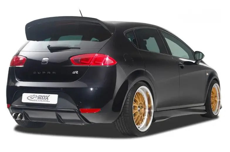 RDX Racedesign, dokładka tylnego zderzaka 'Diffusor', pasuje do Seat Leon 1P FR/Cupra (wydech po lewej stronie) (PUR)
