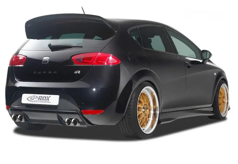 RDX Racedesign, dokładka tylnego zderzaka 'Diffusor', pasuje do Seat Leon 1P FR/Cupra (wydech po lewej/prawej stronie) (PUR)