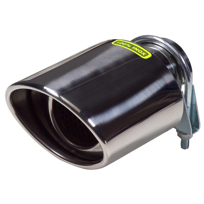 AutoStyle, Terminale di Scarico, Inox Ovale 117x85 mm, Lunghezza 178 mm, Connessione 45-64 mm
