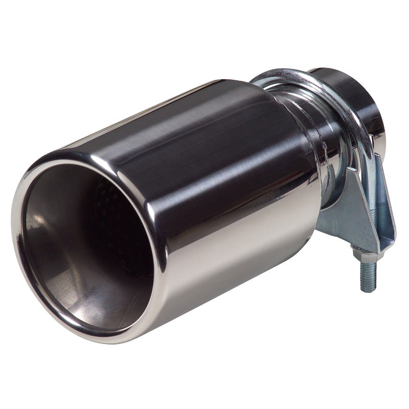 AutoStyle, Terminale di scarico, Inox rotondo 89mm, compatibile con connessione 40-58mm