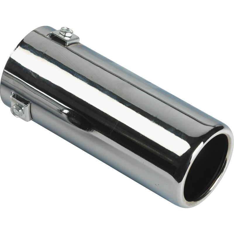 AutoStyle, Terminale di scarico, Acciaio Inox/Cromo, Rotondo 70mm, Lunghezza 170mm, Connessione 35-57mm