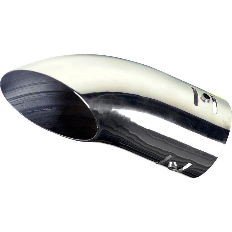 AutoStyle, terminale di scarico - curvo - 63x70mm - lunghezza 170mm