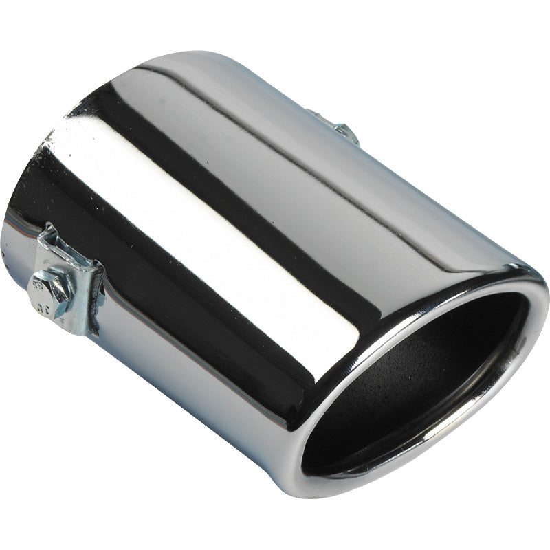 AutoStyle, terminale di scarico ovale - cromato - 80x60mm - lunghezza 105mm - connessione 55mm