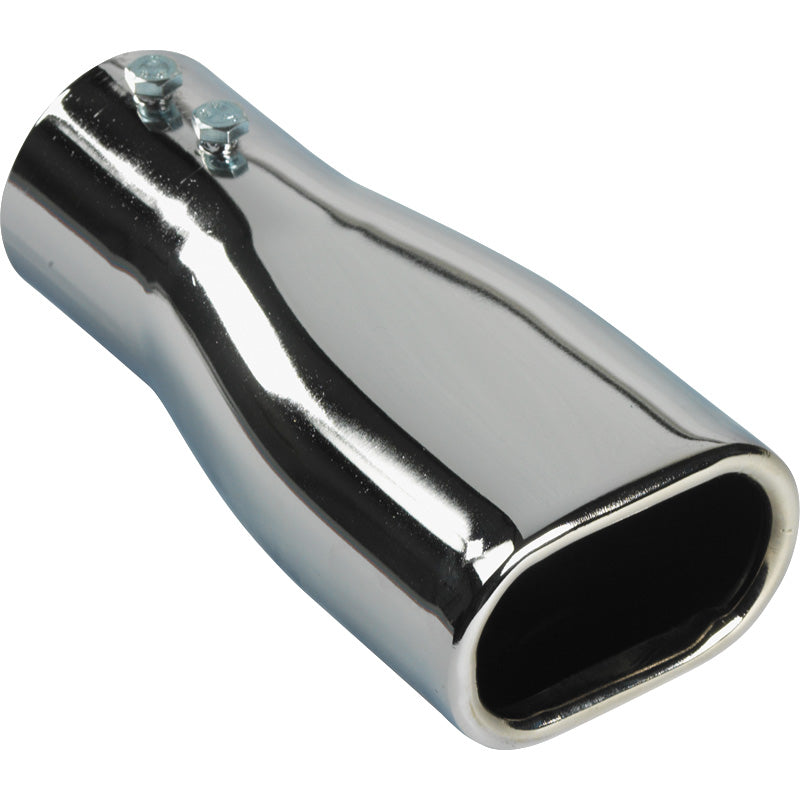 AutoStyle, Terminale di scarico piatto - 80x50x165 mm - collegamento 38-50 mm