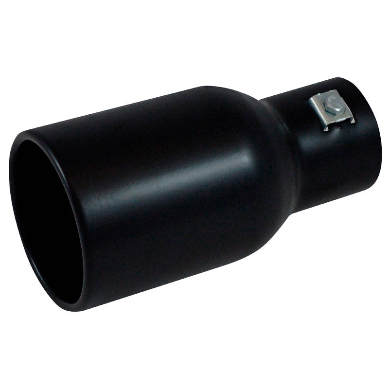 AutoStyle, Terminale di scarico, Acciaio/Nero, Rotondo 94mm - Lunghezza 180mm - Connessione 44-57mm