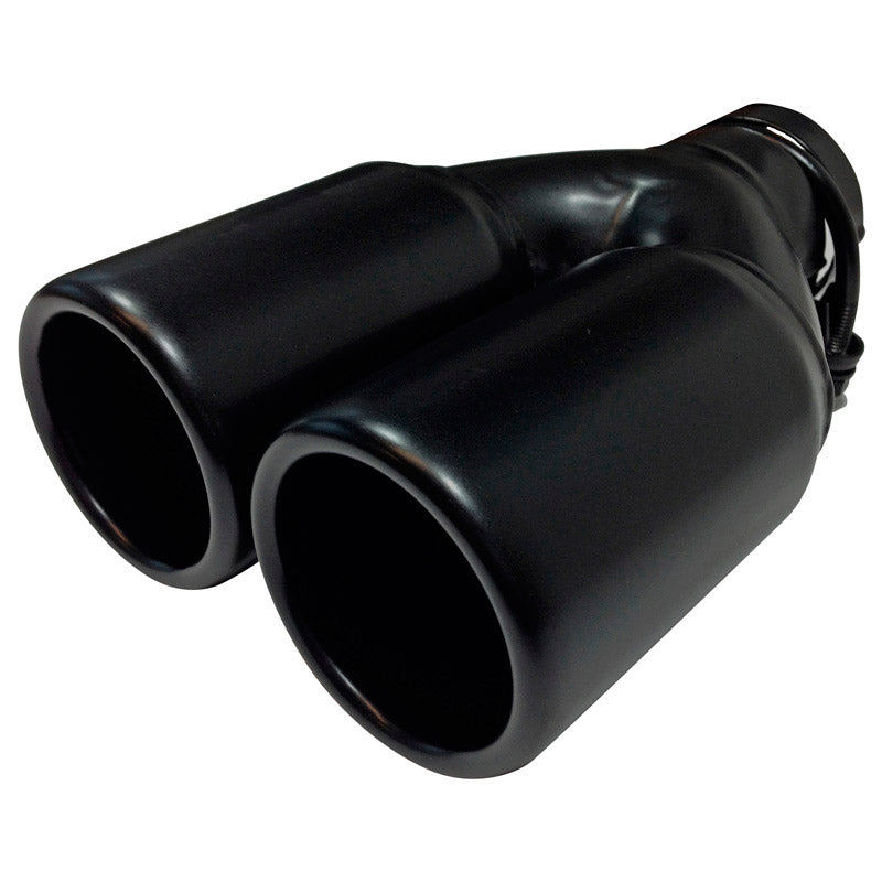 AutoStyle, Terminalino di scarico esclusivo - Nero - 2x76mm - L220mm - 45-60mm