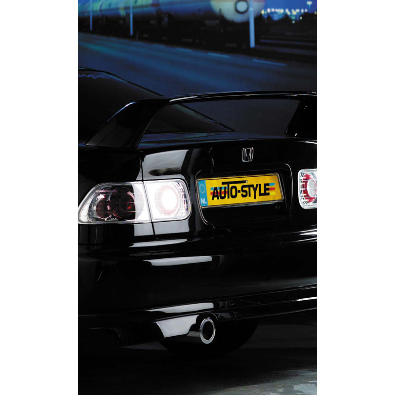 AutoStyle, License plate frame, Chrome, One-piece