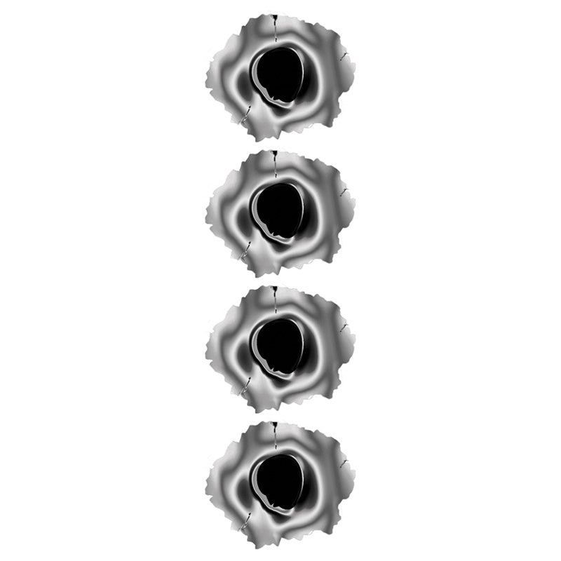 Avisa, Auto Tattoo BulletHoles - Sort/Metal - 4x8x7cm