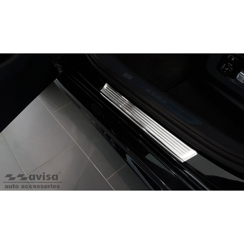 Avisa, Battitacco, Acciaio inox, adatto a BMW X6 (G06) 2019- 'Lines' - 4 pezzi