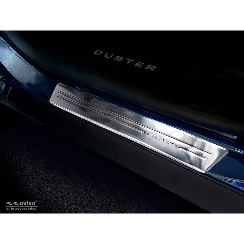 Avisa, Battitacco, Acciaio inox, adatto a Dacia Duster II 2018-2021 & FL 2021-2024 'Special Edition' - 4 pezzi