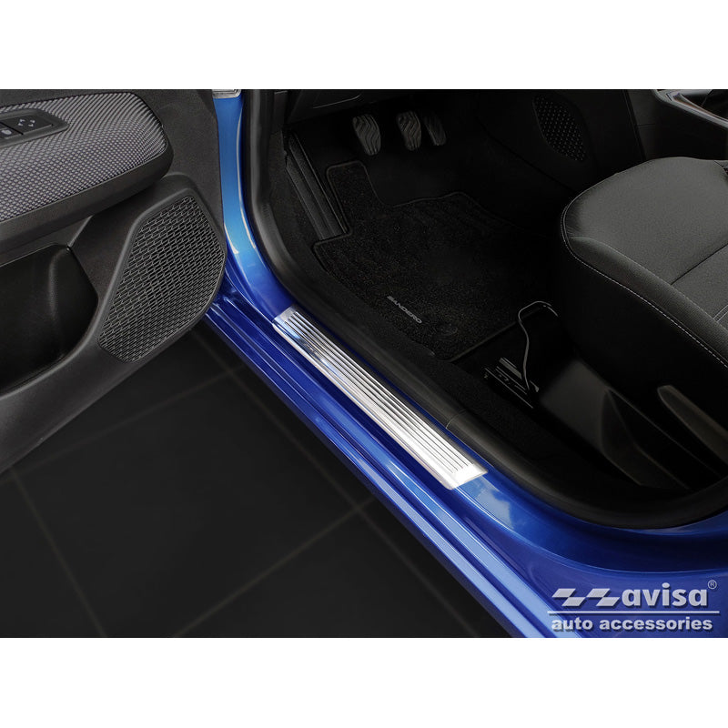 Avisa, nakładki na progi, stal nierdzewna, pasuje do Dacia Sandero III 2020- incl. Stepway 'Lines' - 4 części