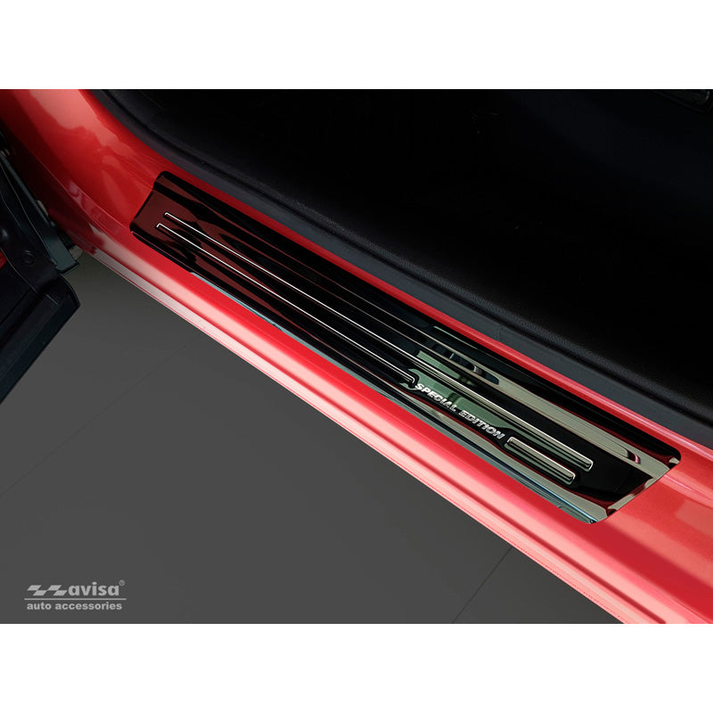 Avisa, Battitacco, Nero, Acciaio inox, adatto a Honda CR-V (CW) 2018- 'Special Edition' - 4 pezzi