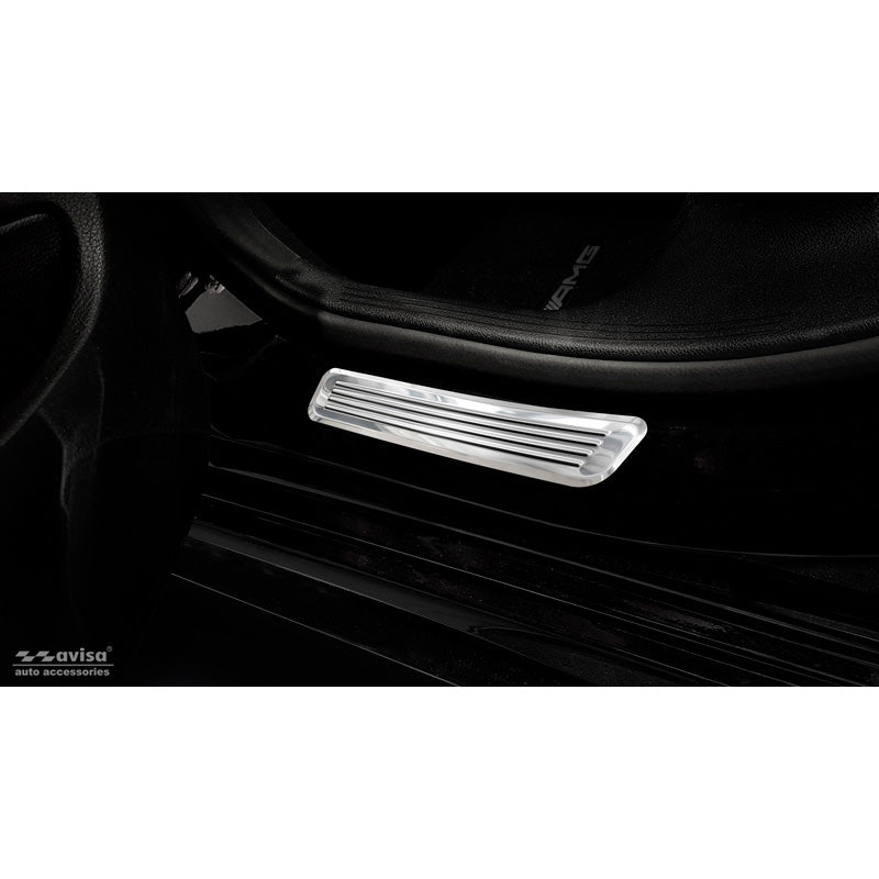 Avisa, prahové lišty, nerezová ocel, vhodné pro Mercedes C-Class W205 2014-2019 & FL 2019-2021 & W206 2021- 2-dílné (zadní dveře)