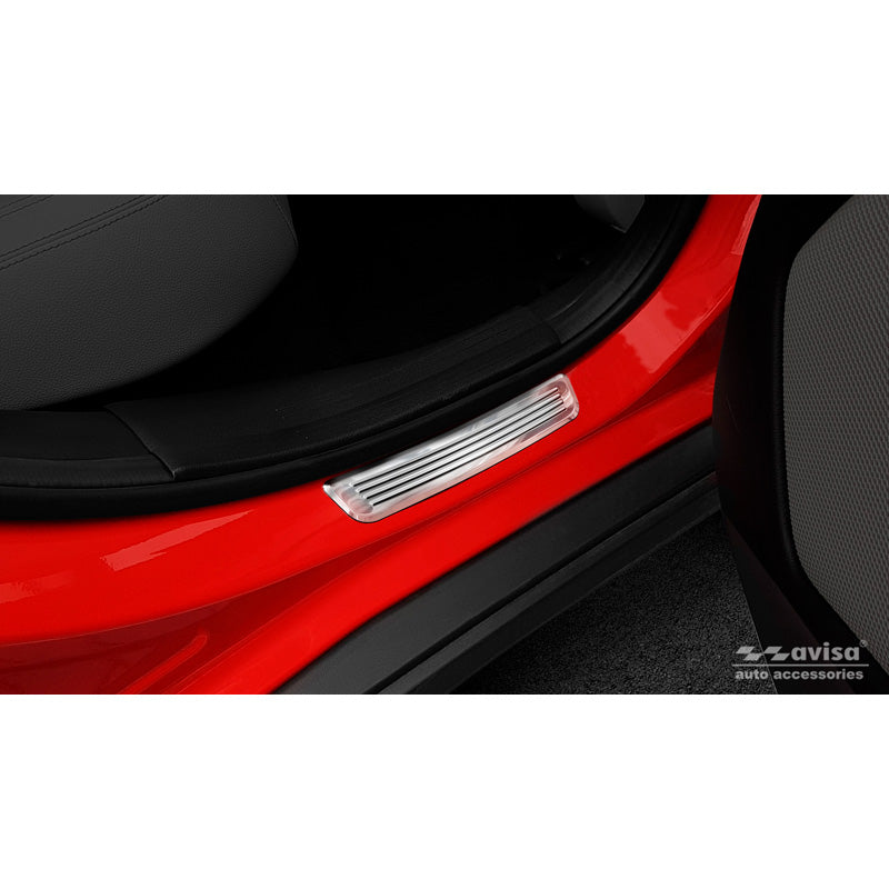 Avisa, Protezioni battitacco, Acciaio inossidabile, adatte per Mercedes GLA I (X156) 2013-2020 & GLA II (H247) 2020- - 2 pezzi (porte posteriori)