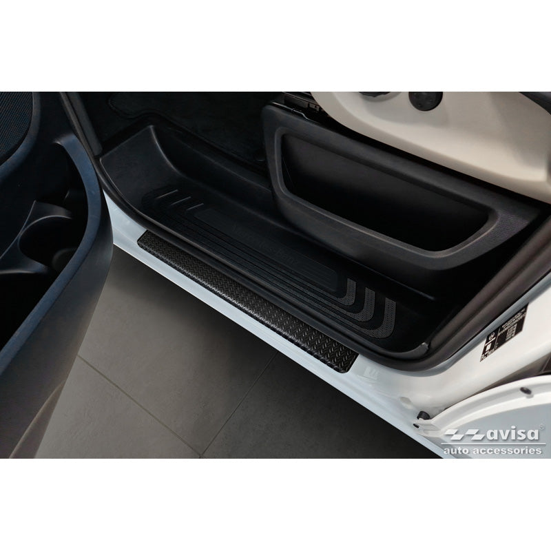Avisa, Protectores de umbral, aluminio, compatible con Mercedes Vito III / V-Class (W447) 2014-, 'Placa estriada' – 2 piezas, negro