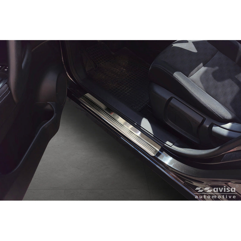 Avisa, Dørtærskler, 'Lines', Rustfrit stål, 4 stk, passer til Nissan Qashqai II (2013-2020)