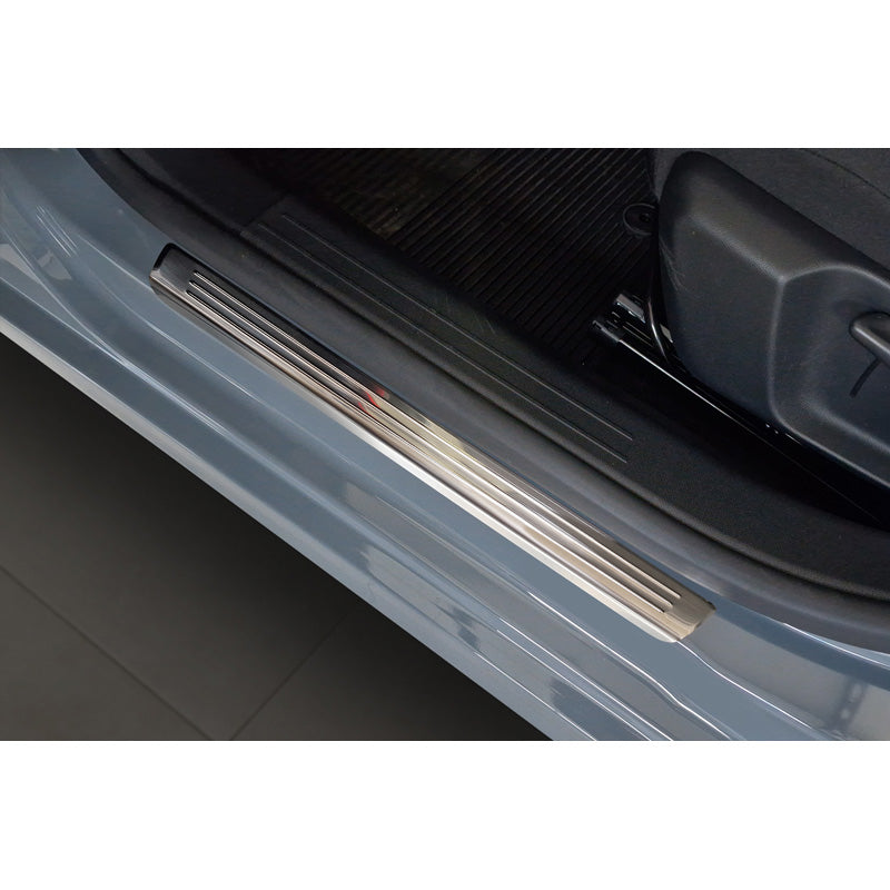 Avisa, nakładki progowe, stal nierdzewna, pasuje do Opel Corsa F HB i e-Corsa 2019-2023 & FL 2023-, 'Lines' – 4 części
