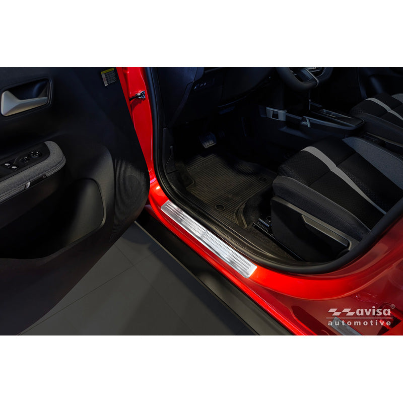 Avisa, protezioni soglia, acciaio inossidabile, si adatta a Opel Frontera (EV) (2024-), 'Lines', 4 pz.