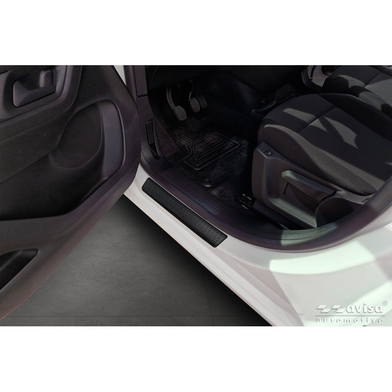 Avisa aluminiowe nakładki progowe odpowiednie do Toyota Proace Verso II 2016-/Proace City/Proace City Verso 2019- & Opel Combo-E Life & Peugeot Partner III/Rifter & Citroën Berlingo III/Berlingo III Multispace 2018-/Berlingo XL 2022- 'Riffled Plate' - 2…