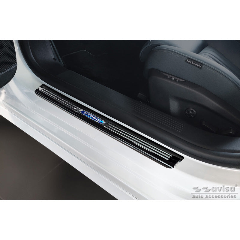 Avisa, ochrany prahů, černá, nerezová ocel, vhodné pro Peugeot 308 III HB & SW 2021- 'Hybrid' - 4 díly