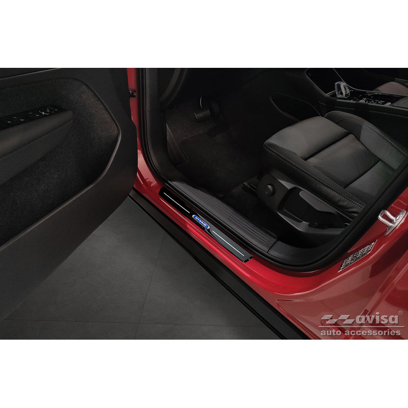 Avisa, protezione paraurti posteriore, nero lucido, acciaio inox, compatibile con Volvo XC40 2018- 'Hybrid' - 4 pezzi