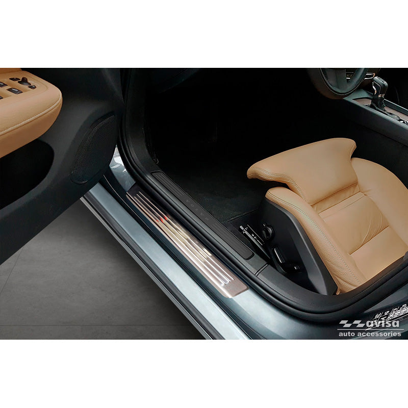 Avisa, ochrany prahů, nerezová ocel, vhodné pro Volvo S60 III & V60 II 2018- - 'Lines' - 4 díly