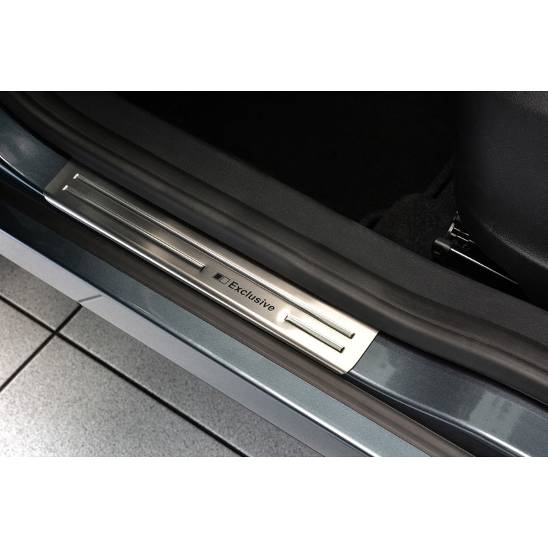 Avisa, Protezioni soglia, Acciaio inossidabile, adatti a Skoda Yeti 2013-2017 - 'Exclusive' - 4 pezzi