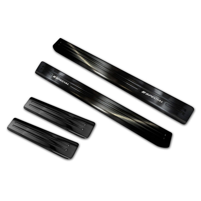 Avisa, Protezioni soglia, Neri, Acciaio inossidabile, adatti a Skoda Octavia III Sedan/Combi 2013-2020 - 'Special Edition' - 4 pezzi