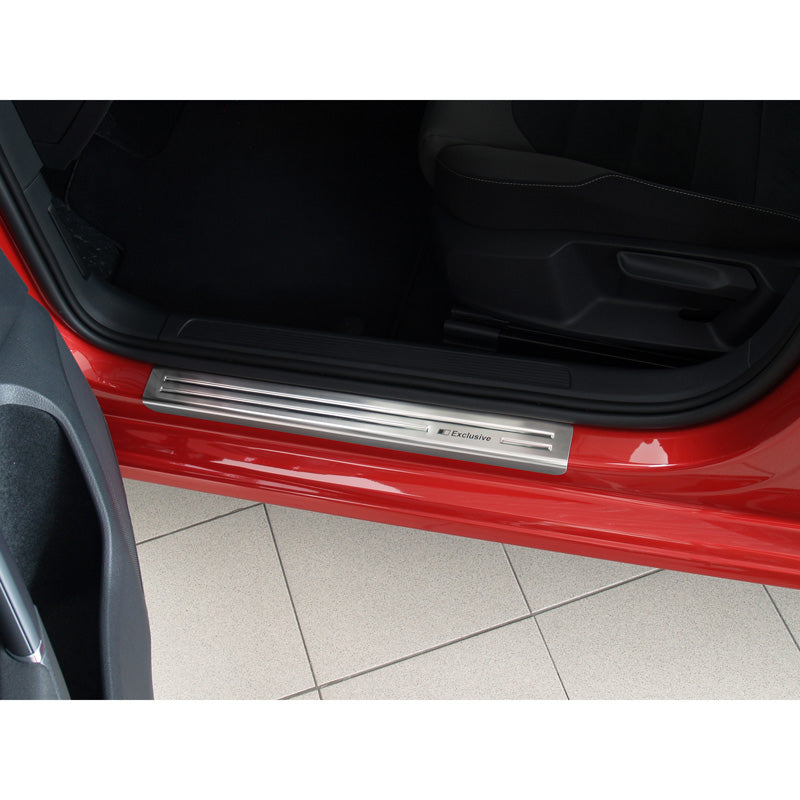 Avisa, Protecteurs de seuils, acier inoxydable, convient à Volkswagen Golf VII 5-døre & Variant 2012-2020 - 'Exclusive' - 4 pièces