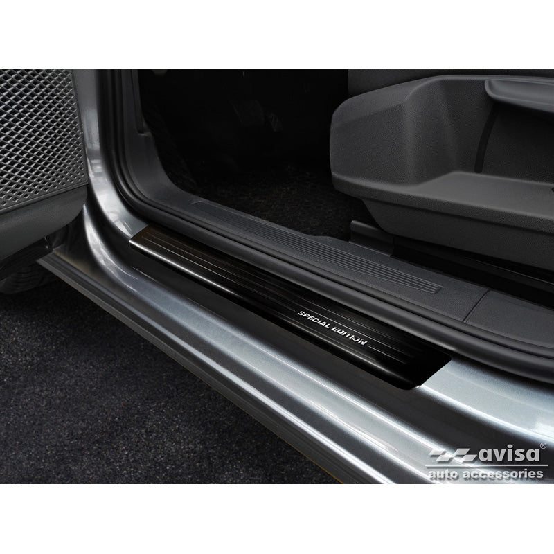 Avisa, nakładki progowe, czarny, stal nierdzewna, pasuje do Volkswagen Caddy V 2020- - 'Special Edition' - 2-częściowy
