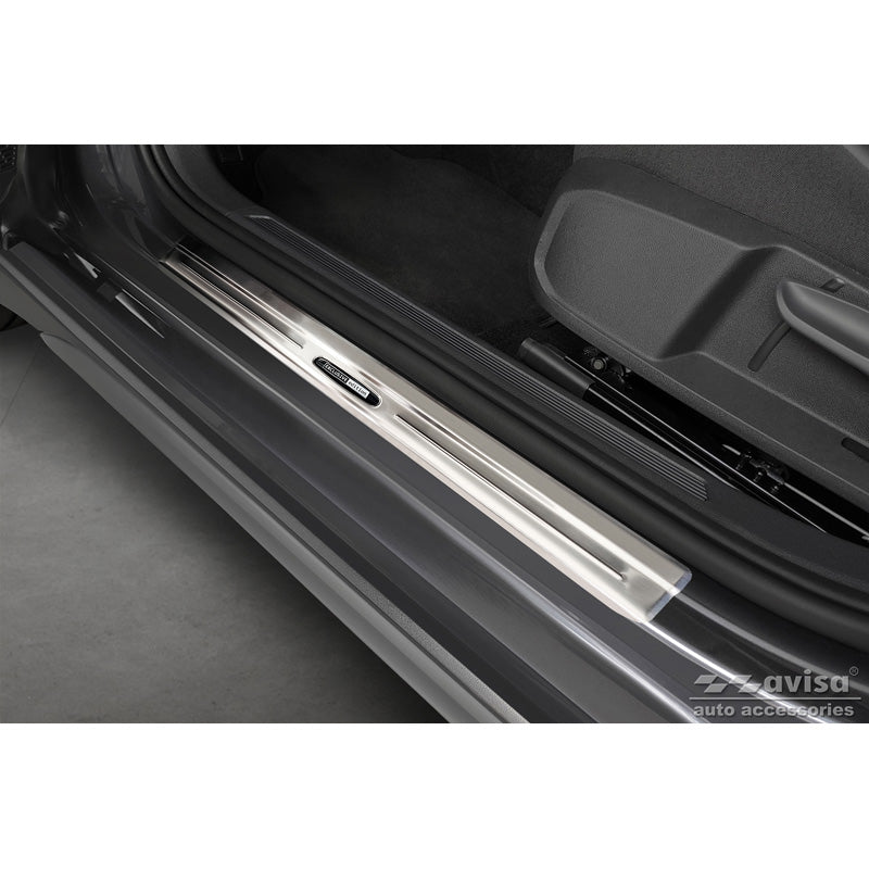 Avisa, Door Sill Protectors, Stainless Steel, Fits Volkswagen Taigo 2021- 'Exclusive Edition' - 4-pcs