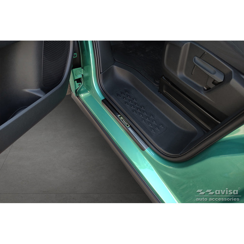 Avisa, Ochranné lišty prahů, černé, nerezová ocel, pasuje na Volkswagen ID.Buzz 2022- 'E-Power' - 2 díly