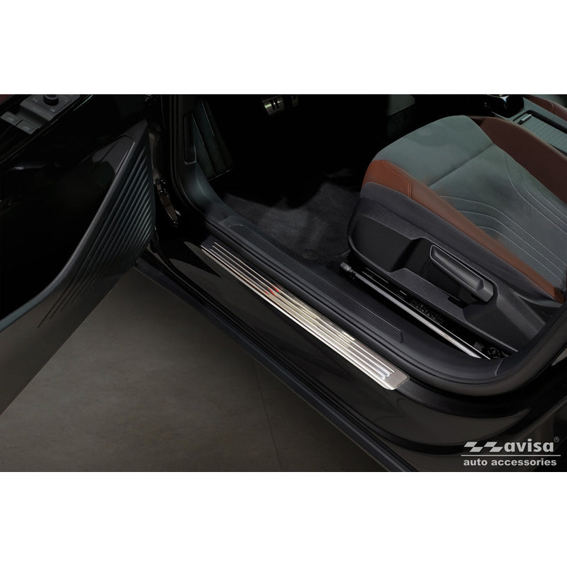 Avisa, Coprisoglie, Acciaio inossidabile, adatte per Volkswagen ID.4 2020- - 'Lines' - 4 pezzi