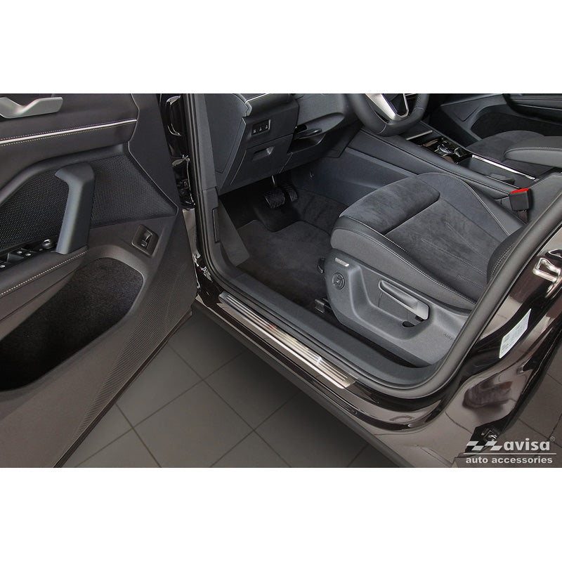 Avisa, Sill Protectors, Stainless Steel, fits Volkswagen Tiguan III (CT1) 2024- - 'Lines' - 4 pieces