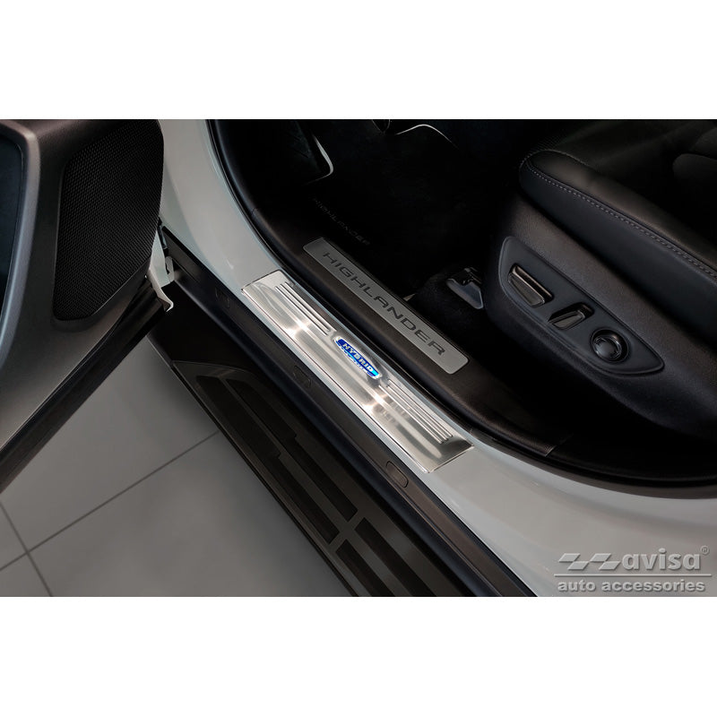 Avisa, protezioni per battitacco, acciaio inossidabile, adatte per Toyota Highlander XU70 2020- 'Hybrid' - 4 pezzi