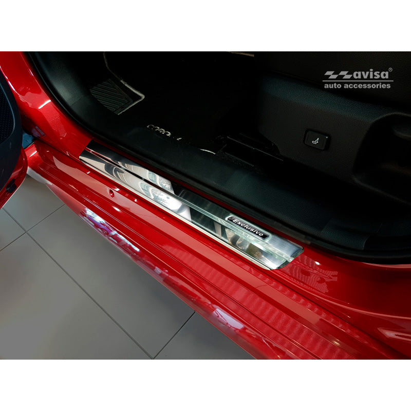 Avisa, protections de seuils, acier inoxydable, convient pour Toyota Corolla XII Berline/Hatchback/Touring Sports 2018- & Toyota Corolla Cross 2022- & Suzuki Swace Break 2020- 'Exclusive' 4 pièces