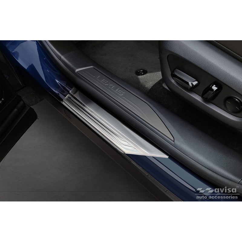 Avisa, protectores de umbral, acero inoxidable, se adapta a Lexus RX V 2022- 'Lines' - 4 piezas