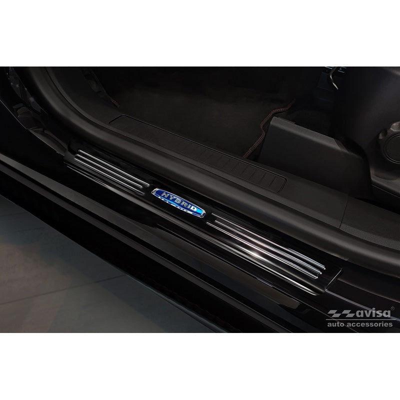 Avisa, Ochrany prahů, černá, nerezová ocel, pasuje na Ford Kuga III 2019-2024 & FL 2024- 'Hybrid' - 4 díly