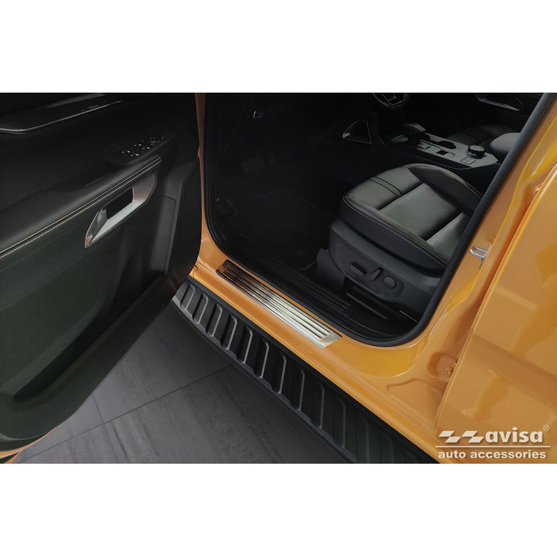 Avisa, protezioni battitacco, acciaio inossidabile, compatibili con Ford Ranger VI 2022- 'Lines' - 4 pezzi