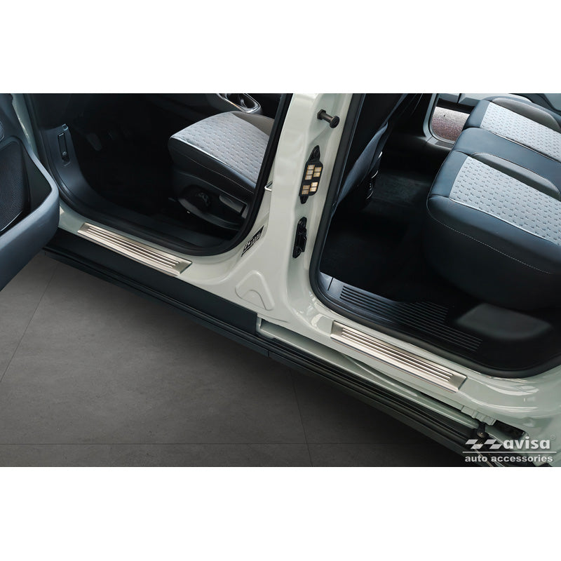 Avisa, Trinbeskyttere i Rustfrit Stål, Passer til Ford Tourneo Courier II 2023-, 'Lines' – 4 dele