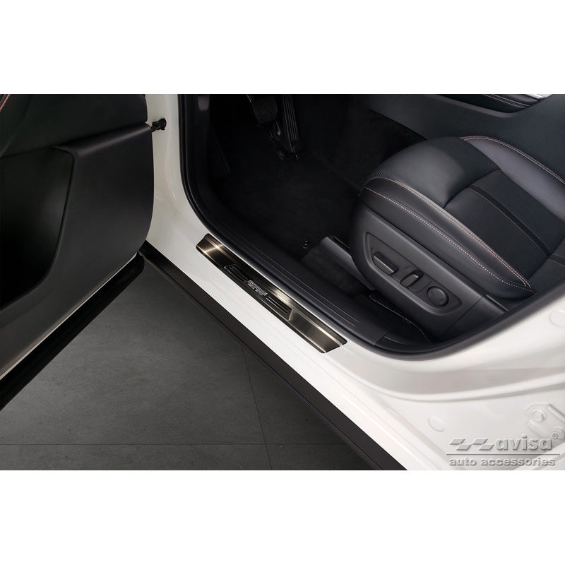 Avisa, Protections de seuil, noir, acier inoxydable, convient à Mazda CX-60 (KH) 2022- - 'Performance Special Edition' - 4 pièces