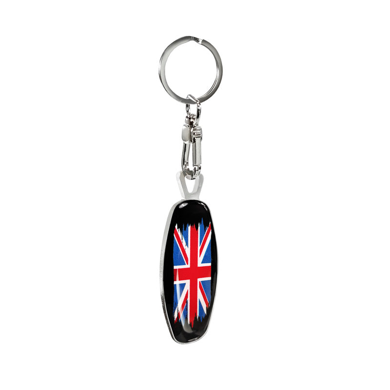Avisa, Portachiavi, Inox, Emblema/Bandiera UK+PL, 1 Pezzo