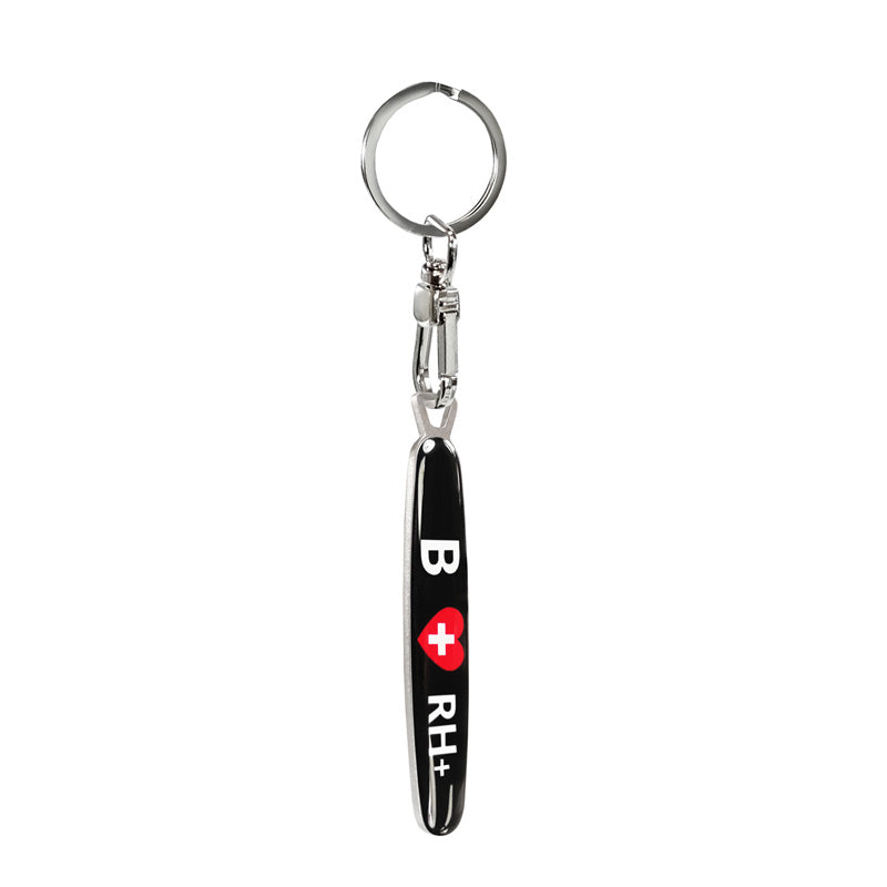 Avisa, Portachiavi, Inox, 'Blood Type' B RH+