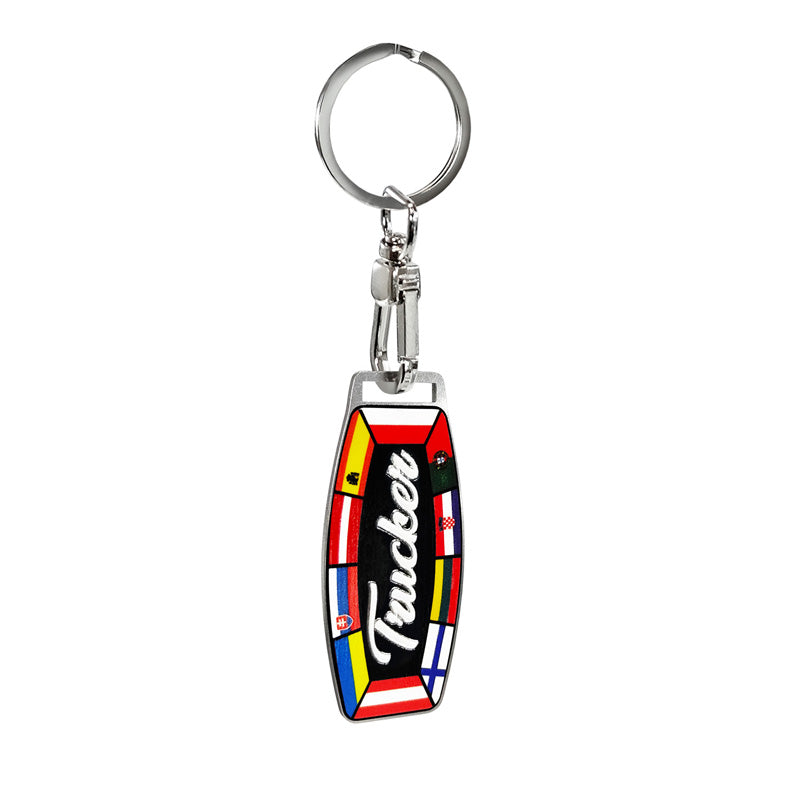 Avisa, Portachiavi, Acciaio inossidabile, Trucker/Bandiere