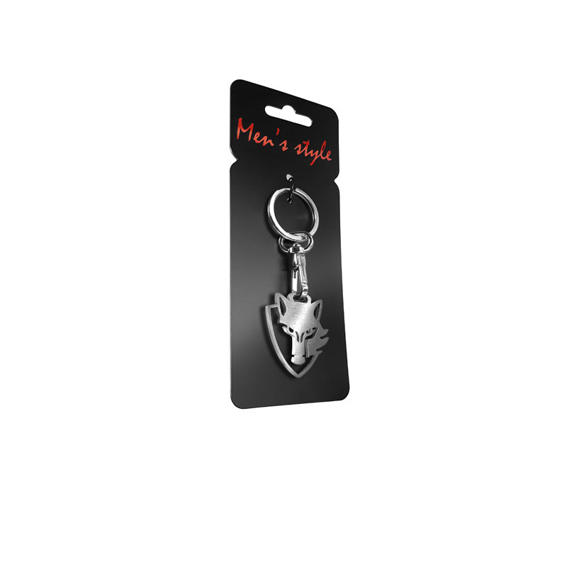 Avisa Porte-clés en acier inoxydable - 'Wolf' (Argent)