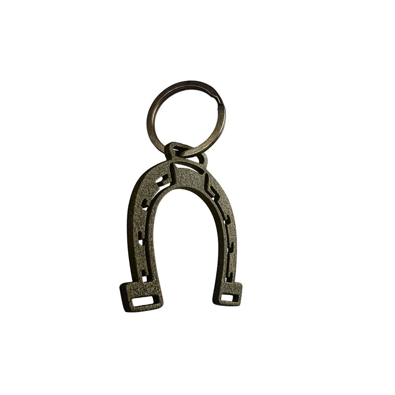 Avisa, Porte-clés fer à cheval en acier inoxydable - Doré - 6x8cm