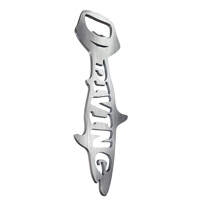 Avisa Ouvre-bouteille en acier inoxydable - 'DIVING' (Argent)
