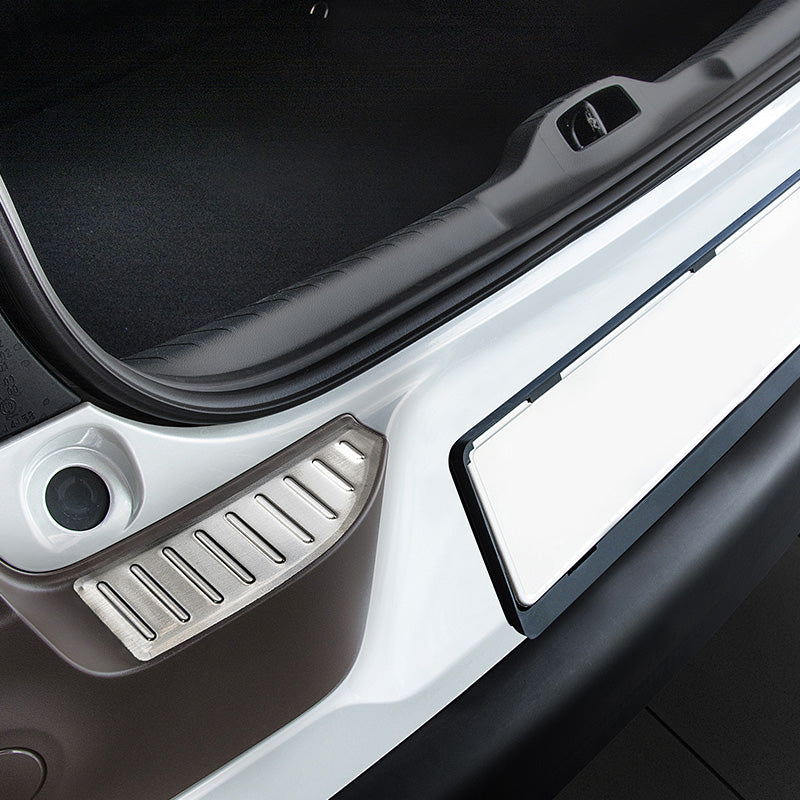 Avisa, Rear bumper protector, stainless steel, fits Citroën C4 Cactus 2014-2018 'Ribs'