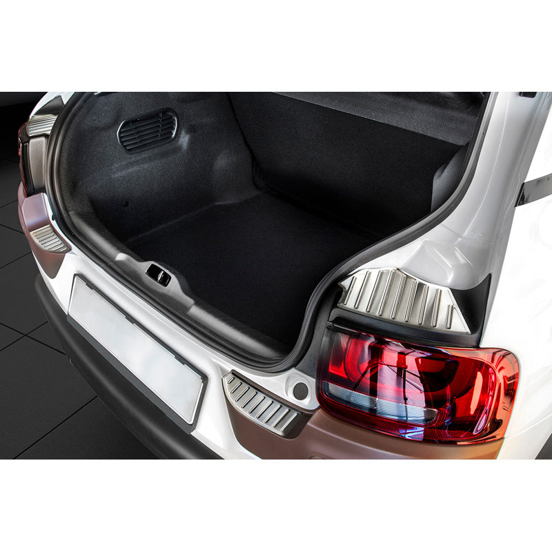Avisa, Rear bumper protector, stainless steel, fits Citroën C4 Cactus 2014-2018 2-piece 'Ribs'